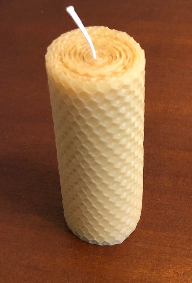Bee Pillar Beeswax Candle - 100% Pure Beeswax